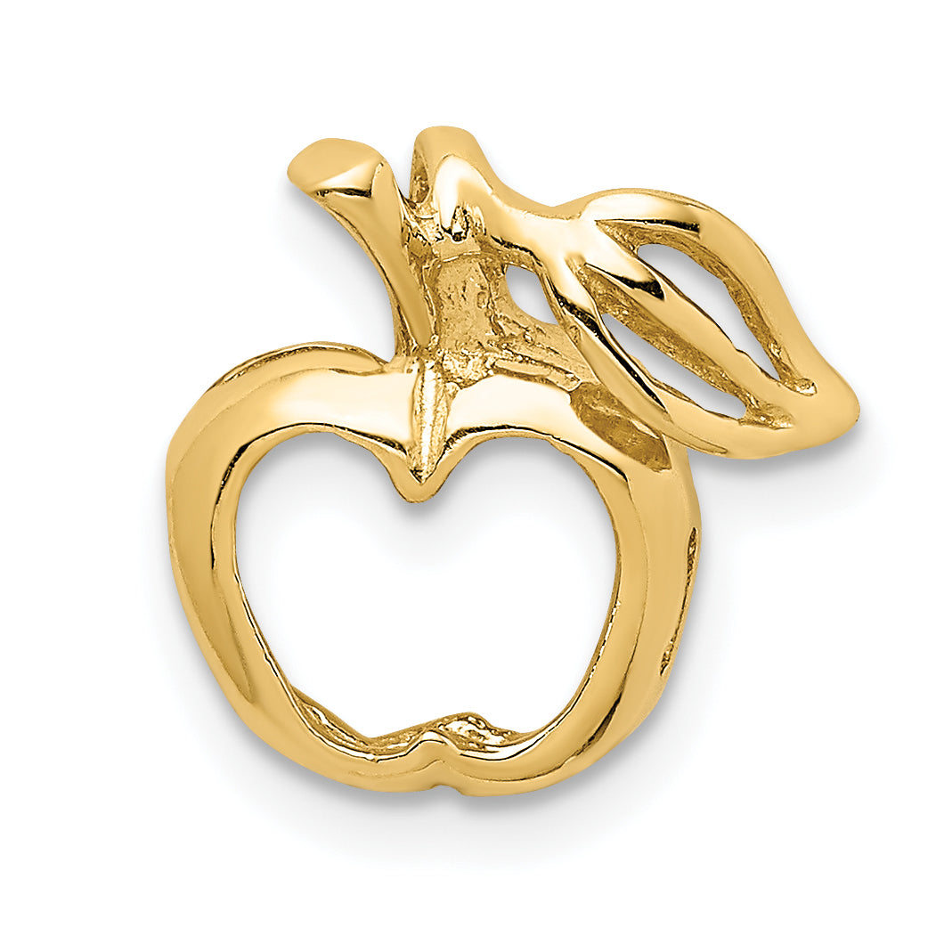 14K Polished Cut-out Apple Chain Slide Main image