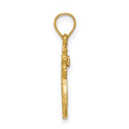 14K Brushed & Diamond-cut Pineapple Pendant