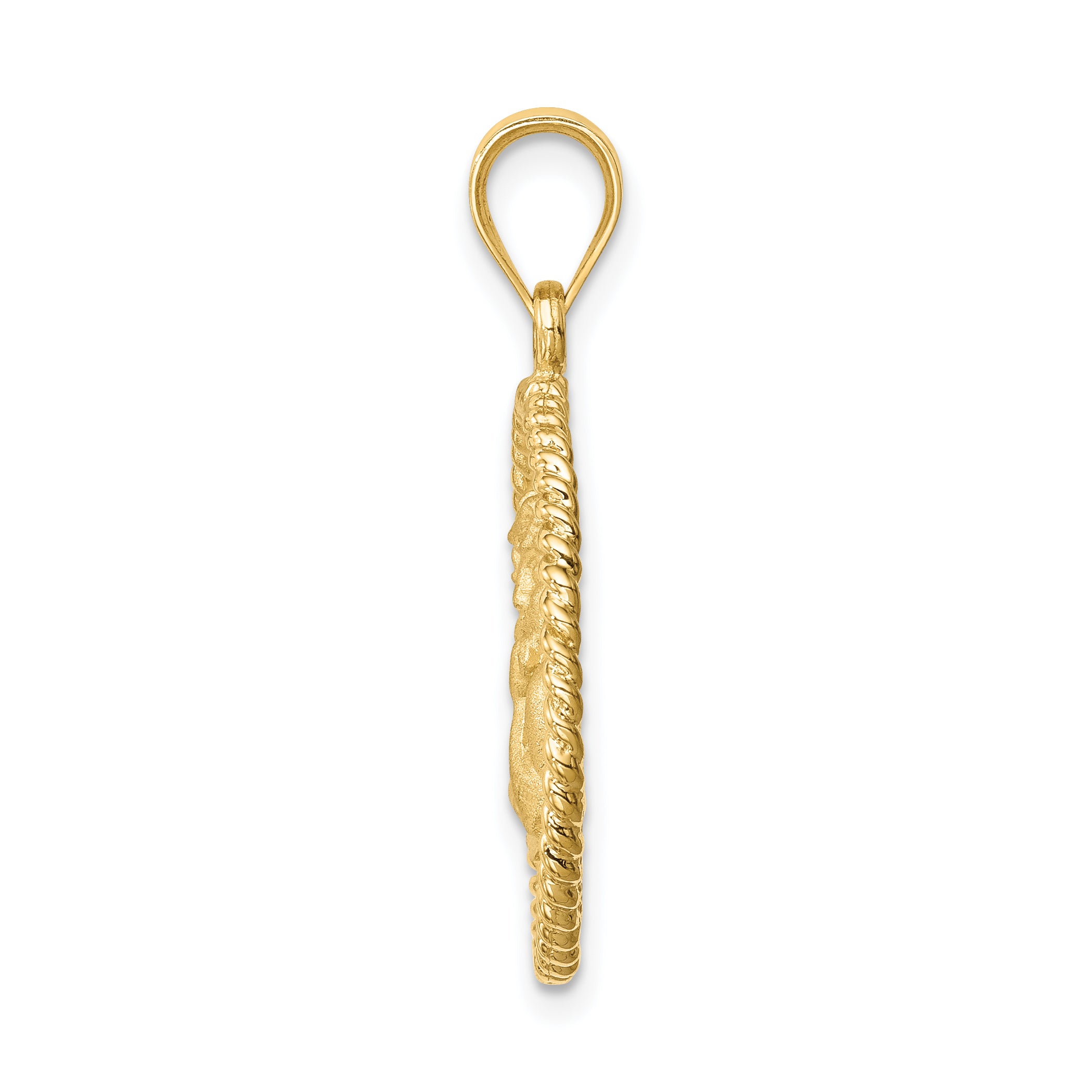 14K Brushed Angel Pendant Secondary image