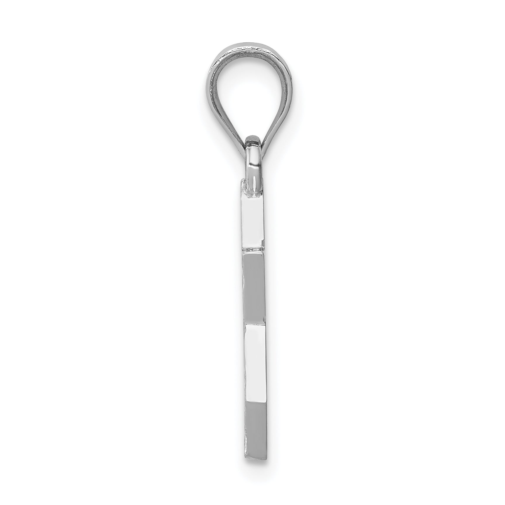 14K White Polished Star of David Pendant Secondary image