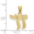 14K Polished Chai Pendant