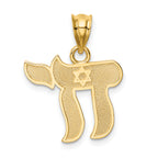 14K Polished Chai Pendant