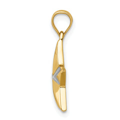 14K Polished Star Pendant