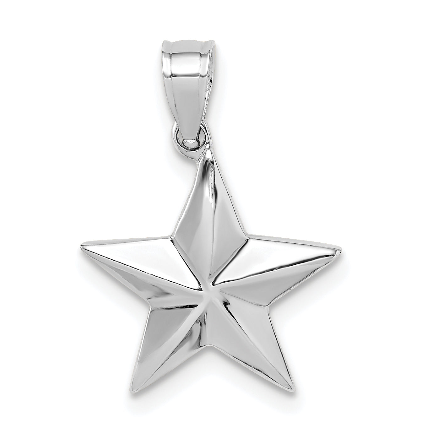 14K White Polished Star Pendant Main image