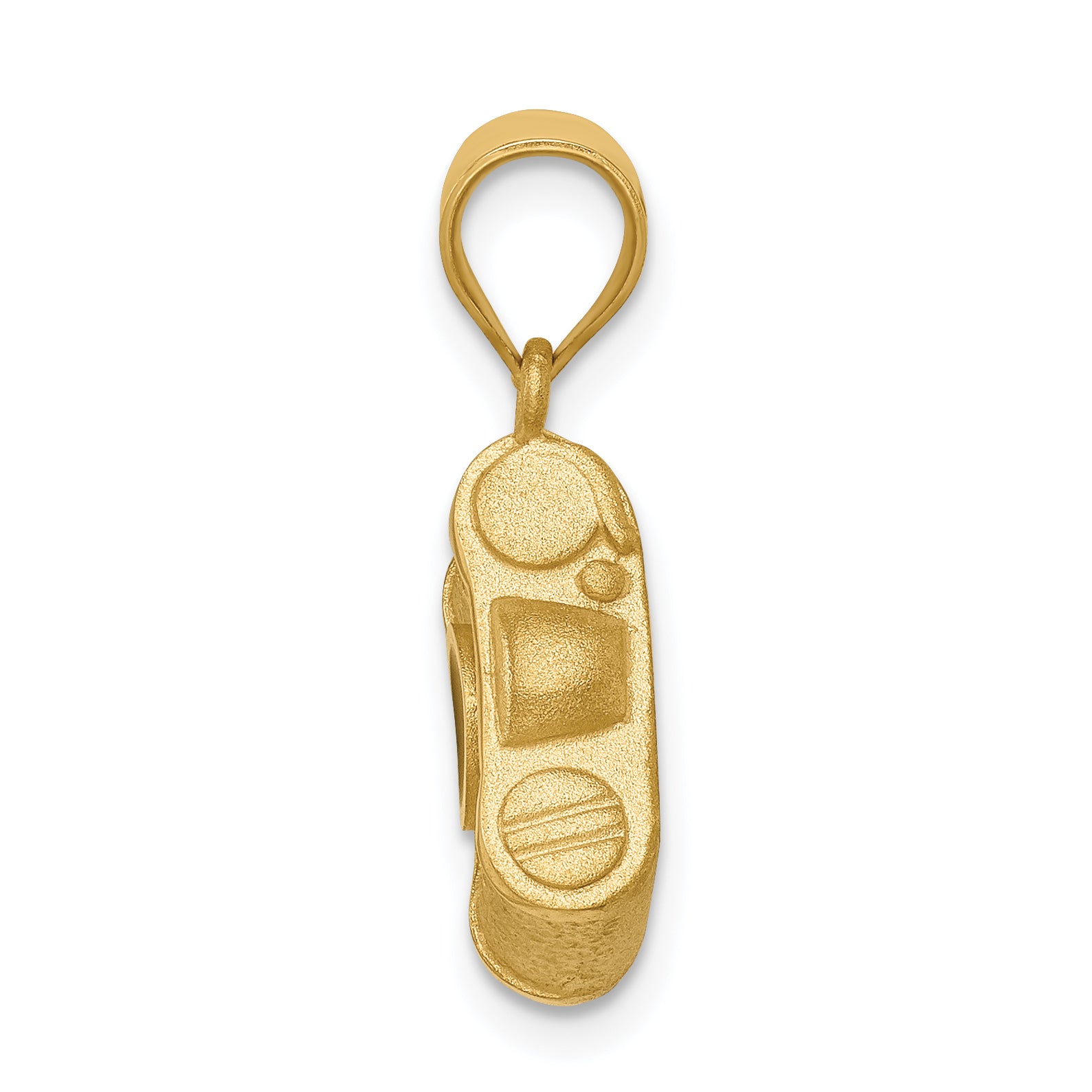 14K Brushed & Polished Enameled Camera Pendant Secondary image