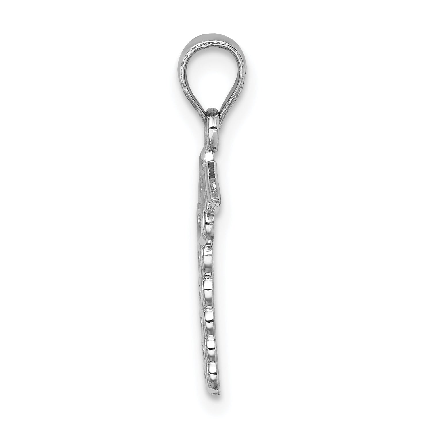 14K White Polished Medical Symbol Pendant Secondary image