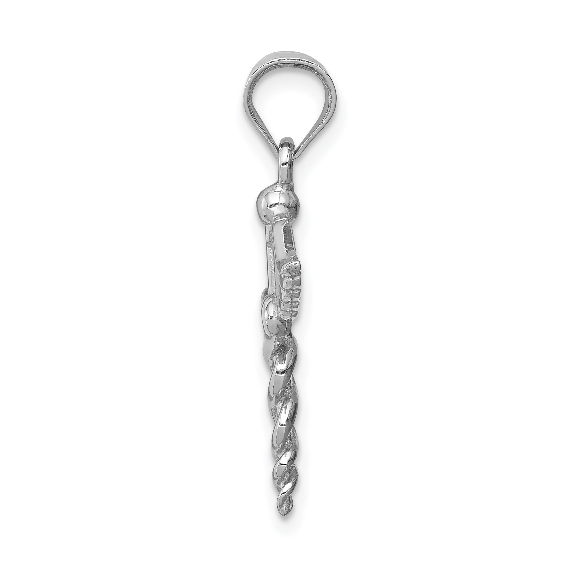 14K White Polished 3-D Medical Pendant Secondary image
