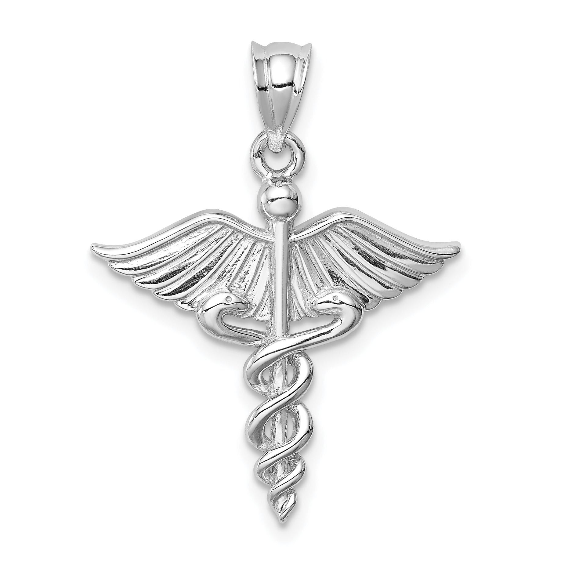 14K White Polished 3-D Medical Pendant Main image