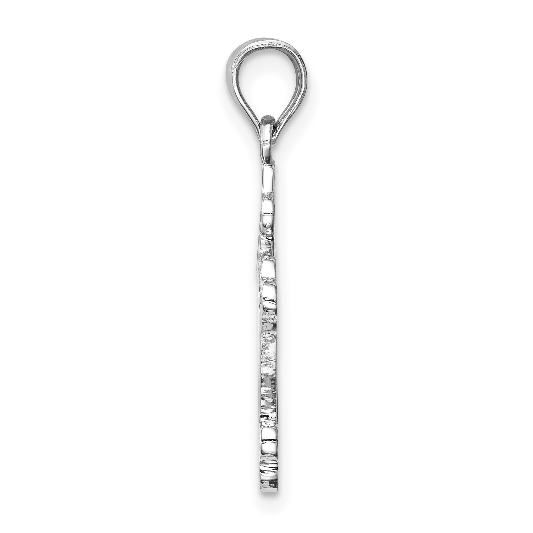 14K White Polished Cross Pendant Secondary image
