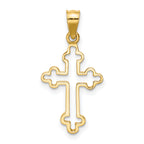 14K Polished Cross Pendant