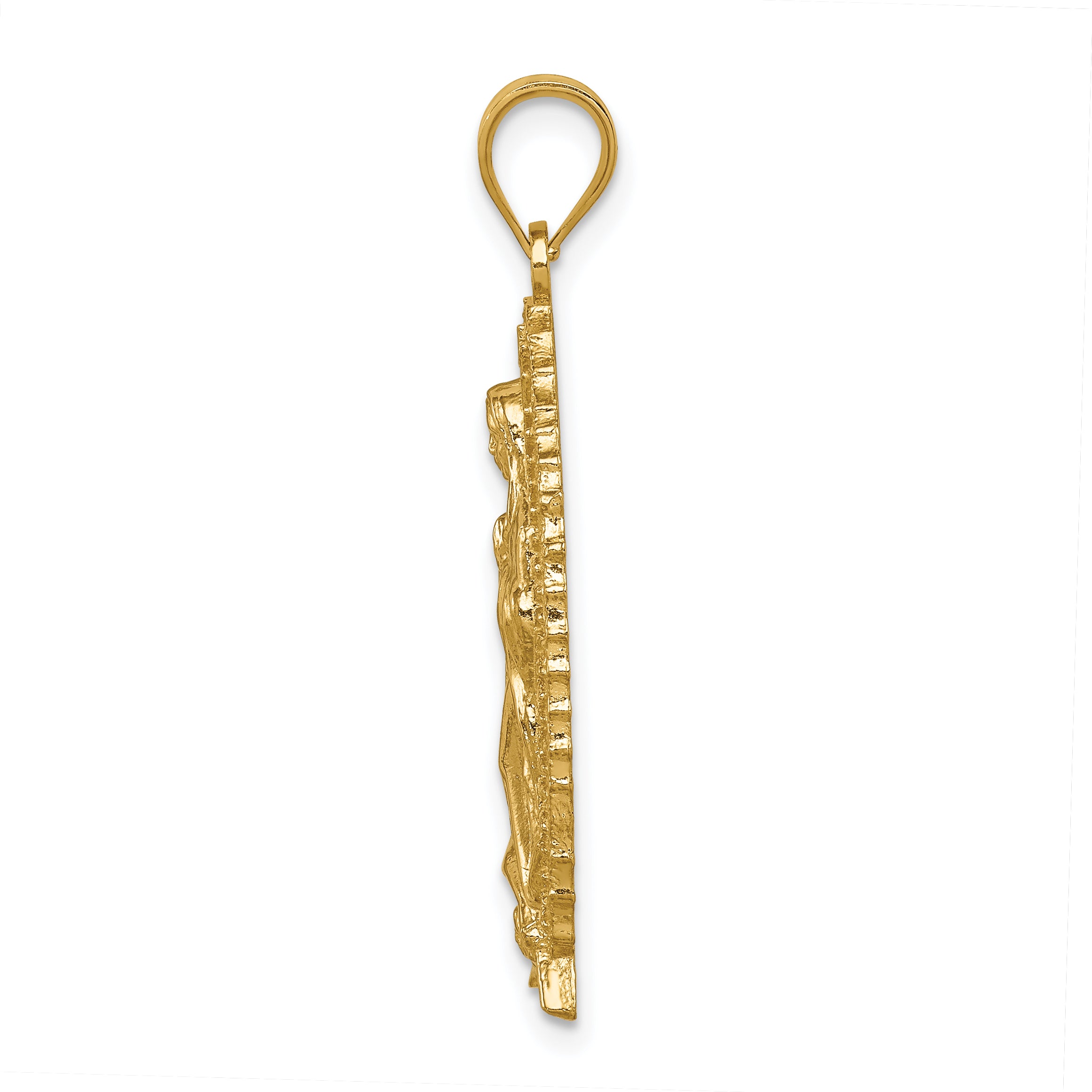 14K Polished & Textured Guadalupe Pendant Secondary image