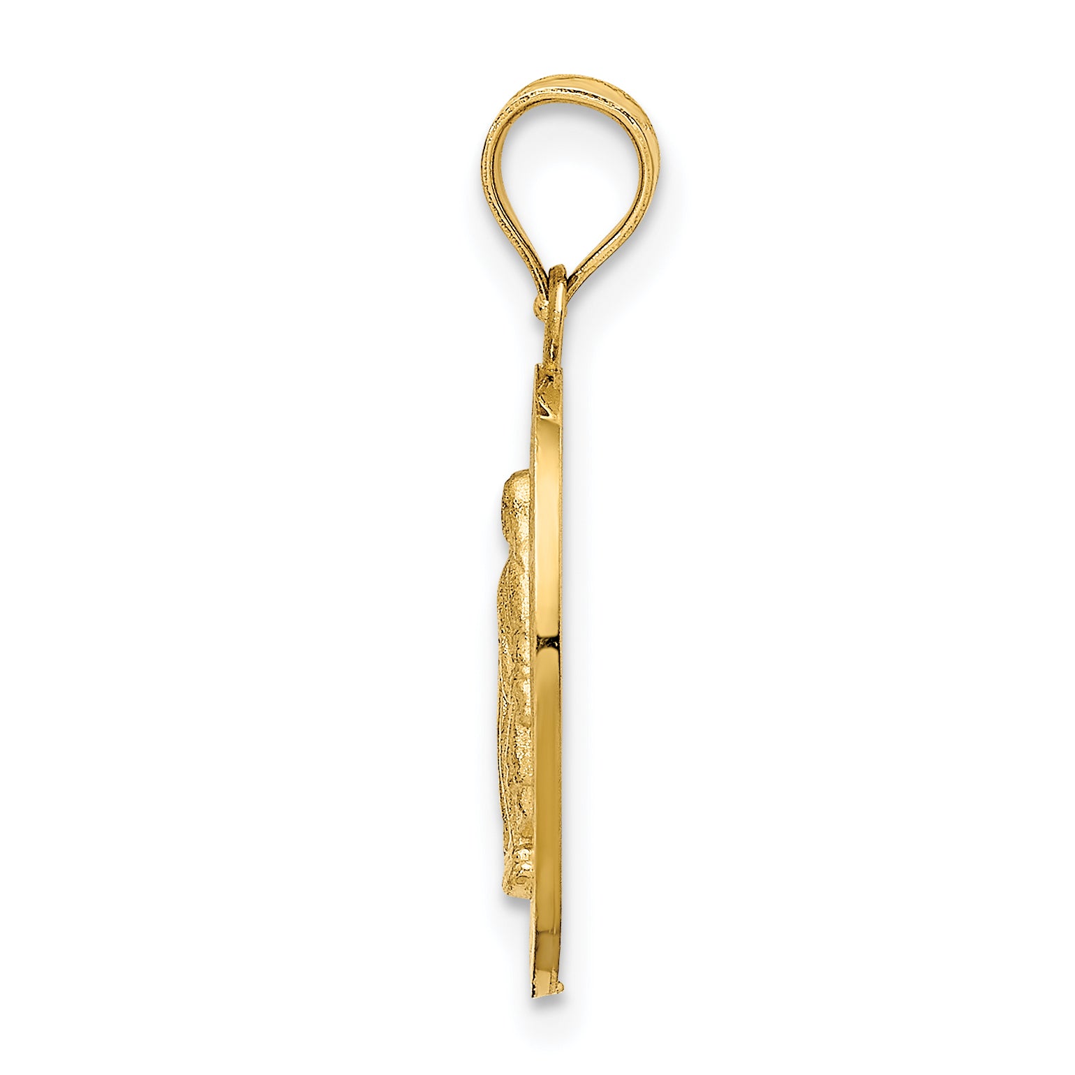 14K Polished Miraculous Medal Pendant Secondary image