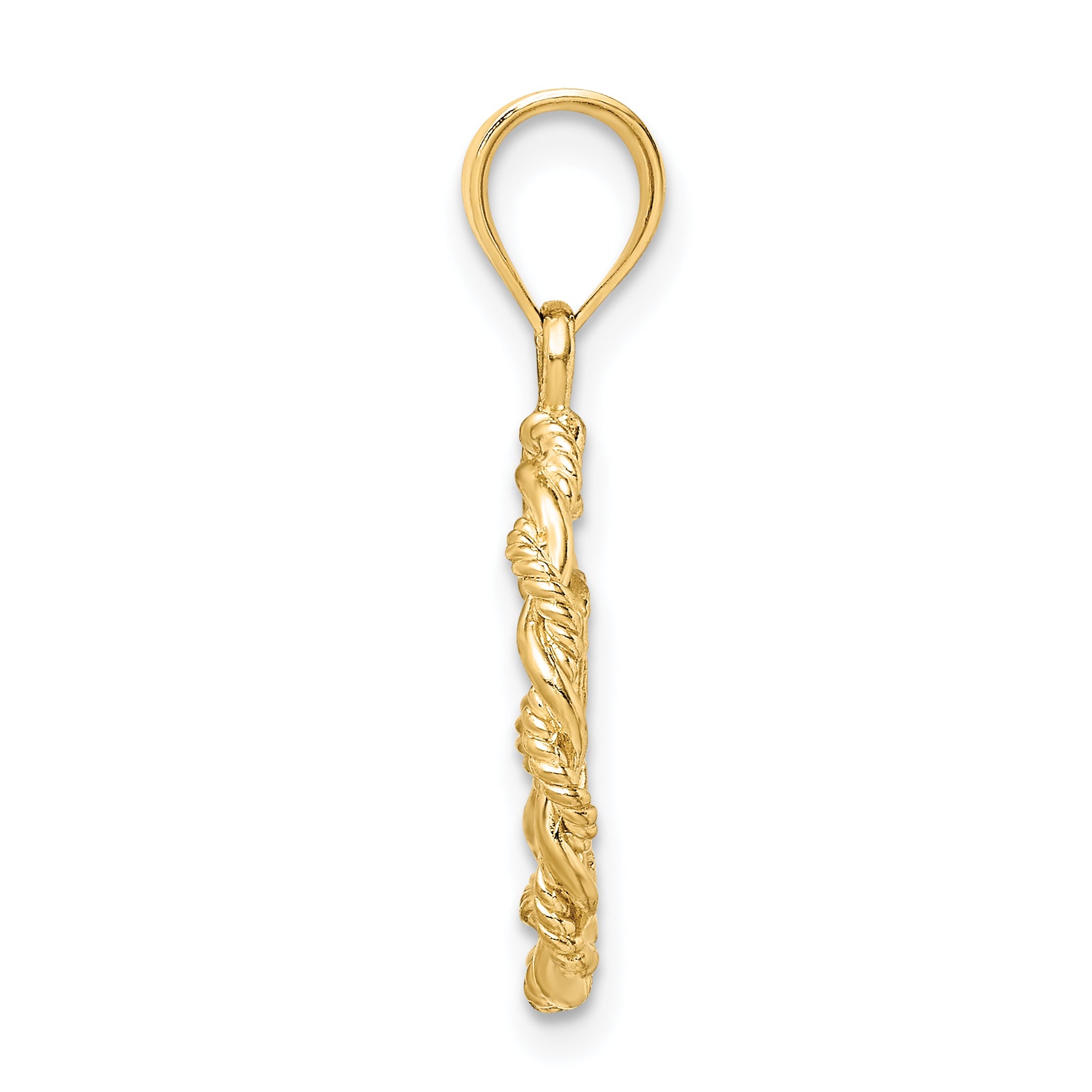 14K Brushed & Polished Diamond-cut Virgin Mary Pendant Secondary image