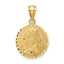 14K Brushed Diamond-Cut Virgin Mary Pendant