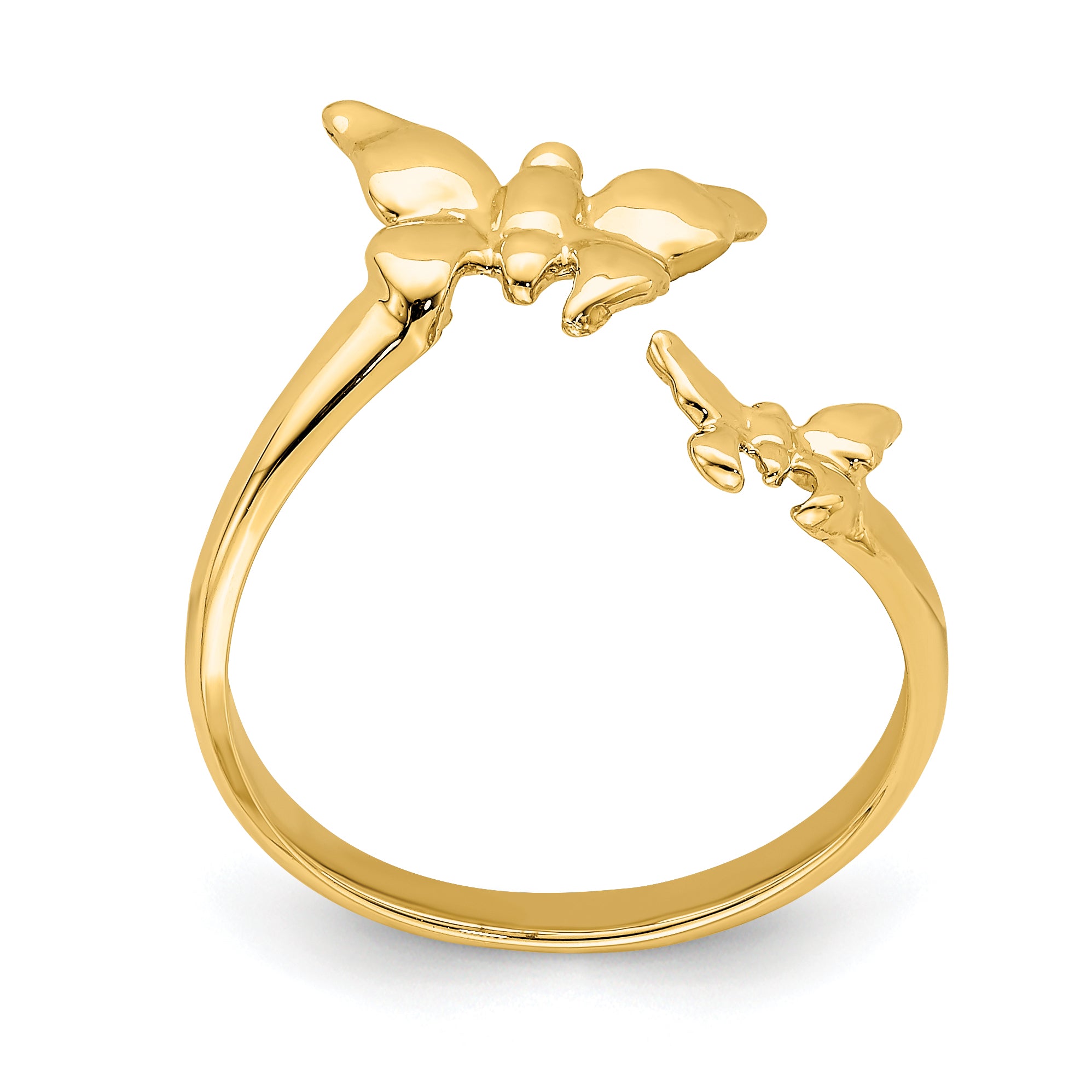 14K Polished Butterfly Toe Ring Secondary image