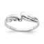 14K White Polished Wave Ring