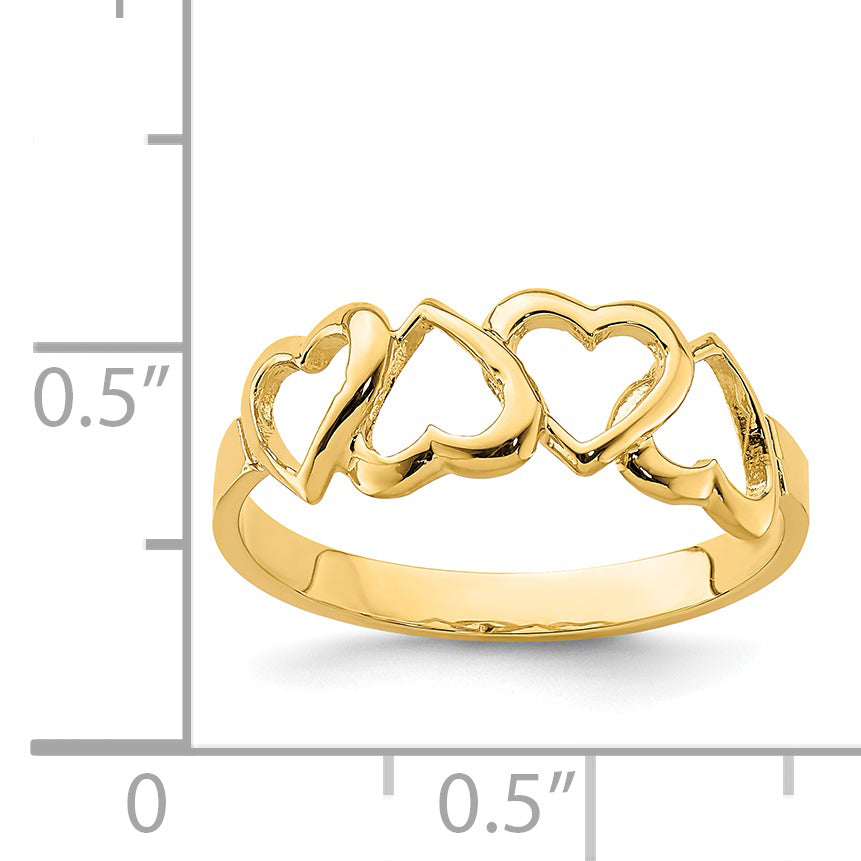 14K Polished Heart Ring