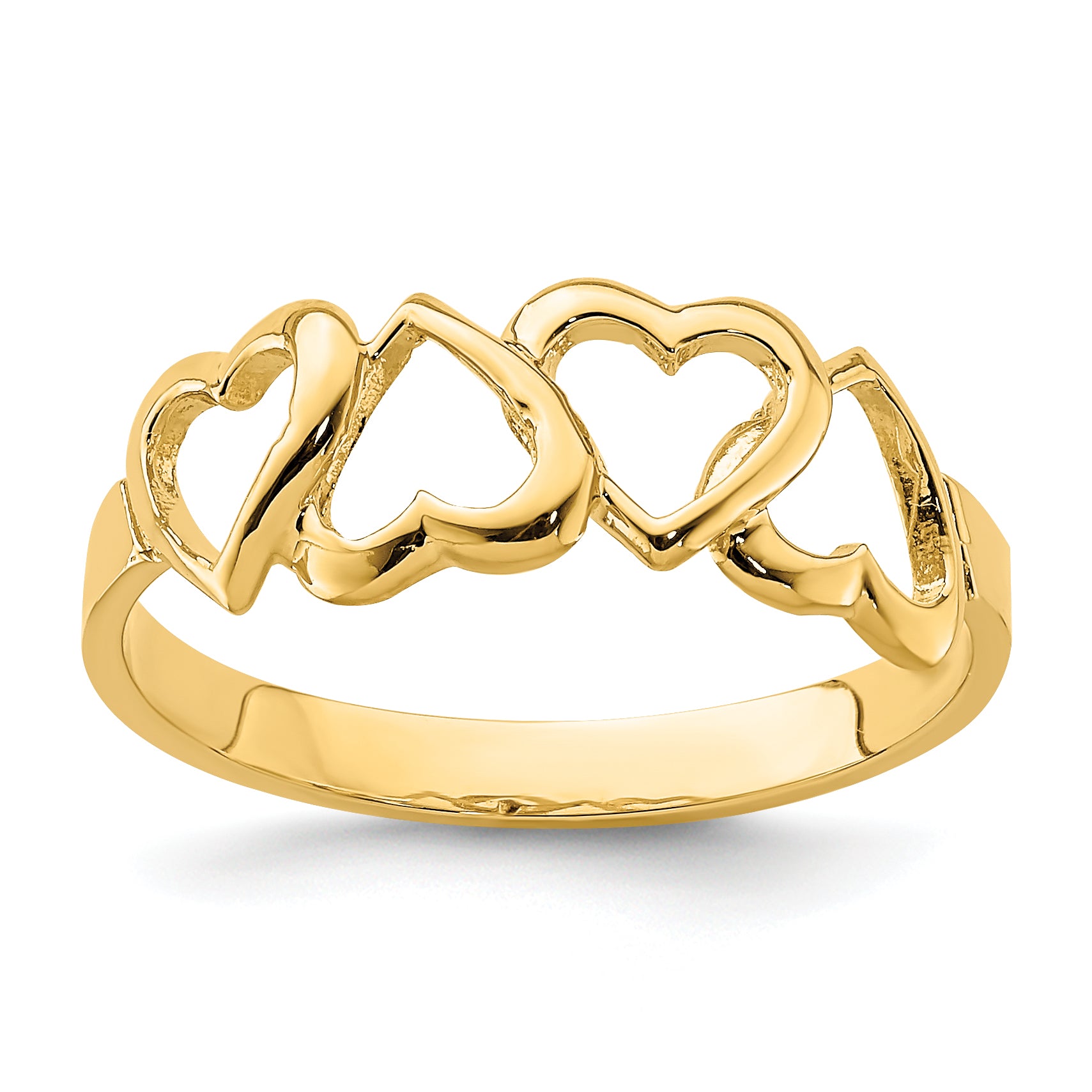 14K Polished Heart Ring Main image