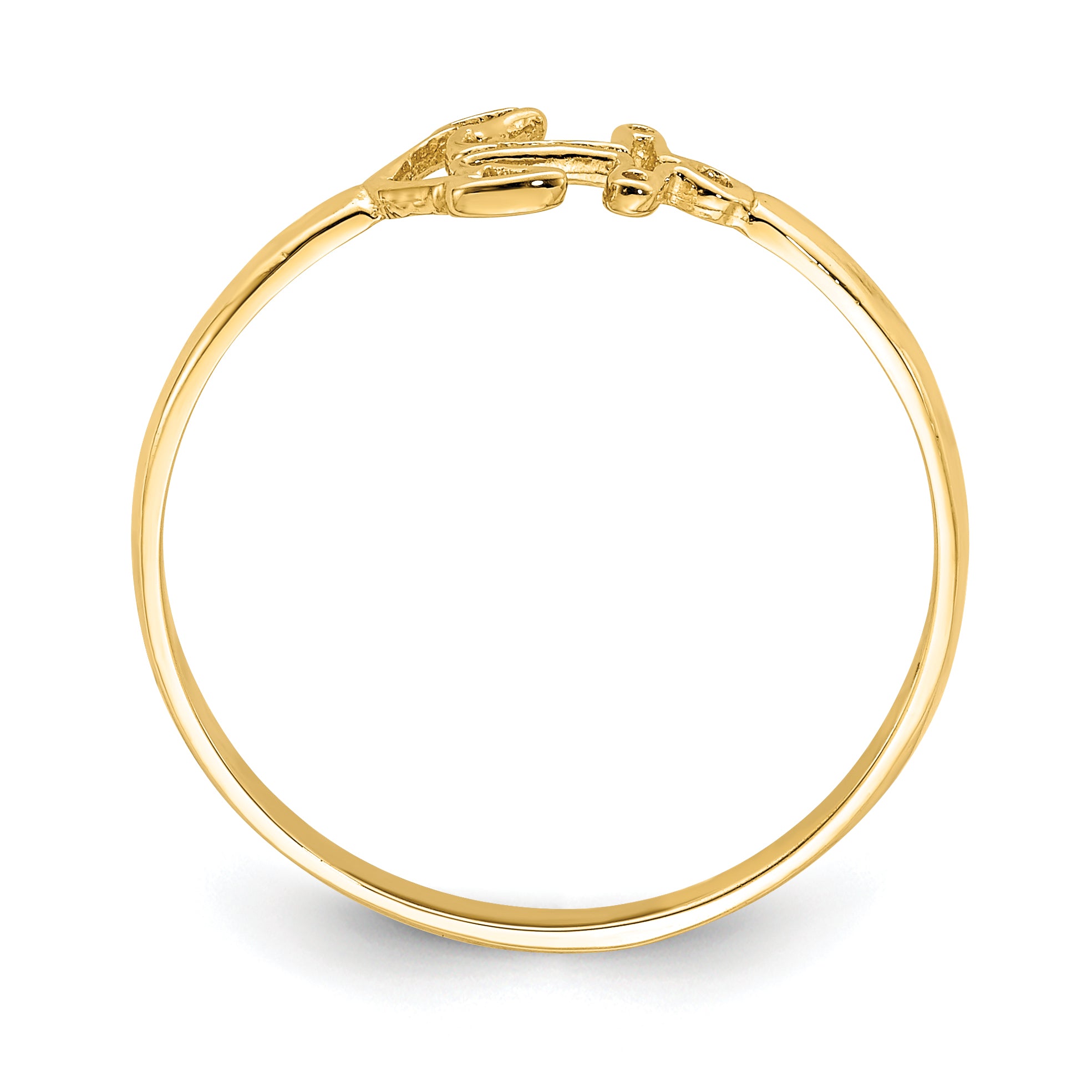 14K Polished Anchor Ring Secondary image