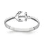 14K White Polished Anchor Ring