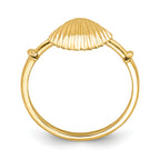 14K Polished Shell Ring