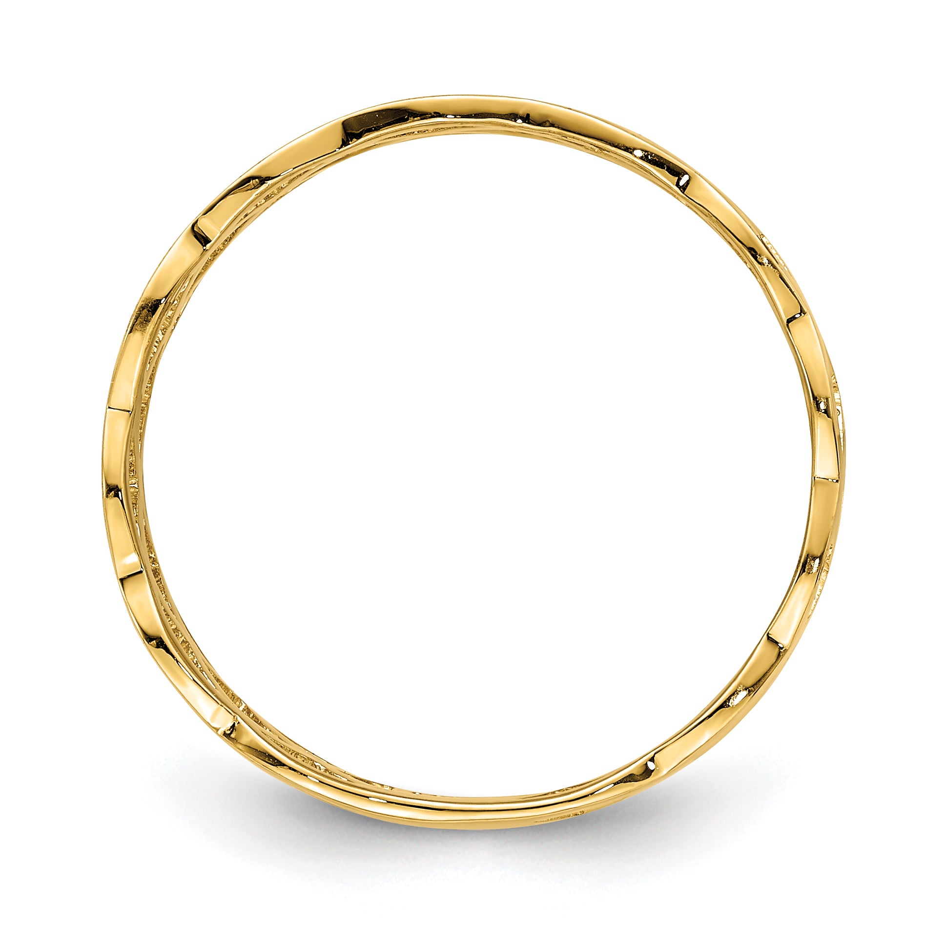 14K Polished Weave Ring Secondary image