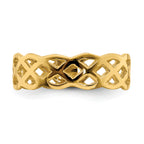 14K Polished Weave Ring