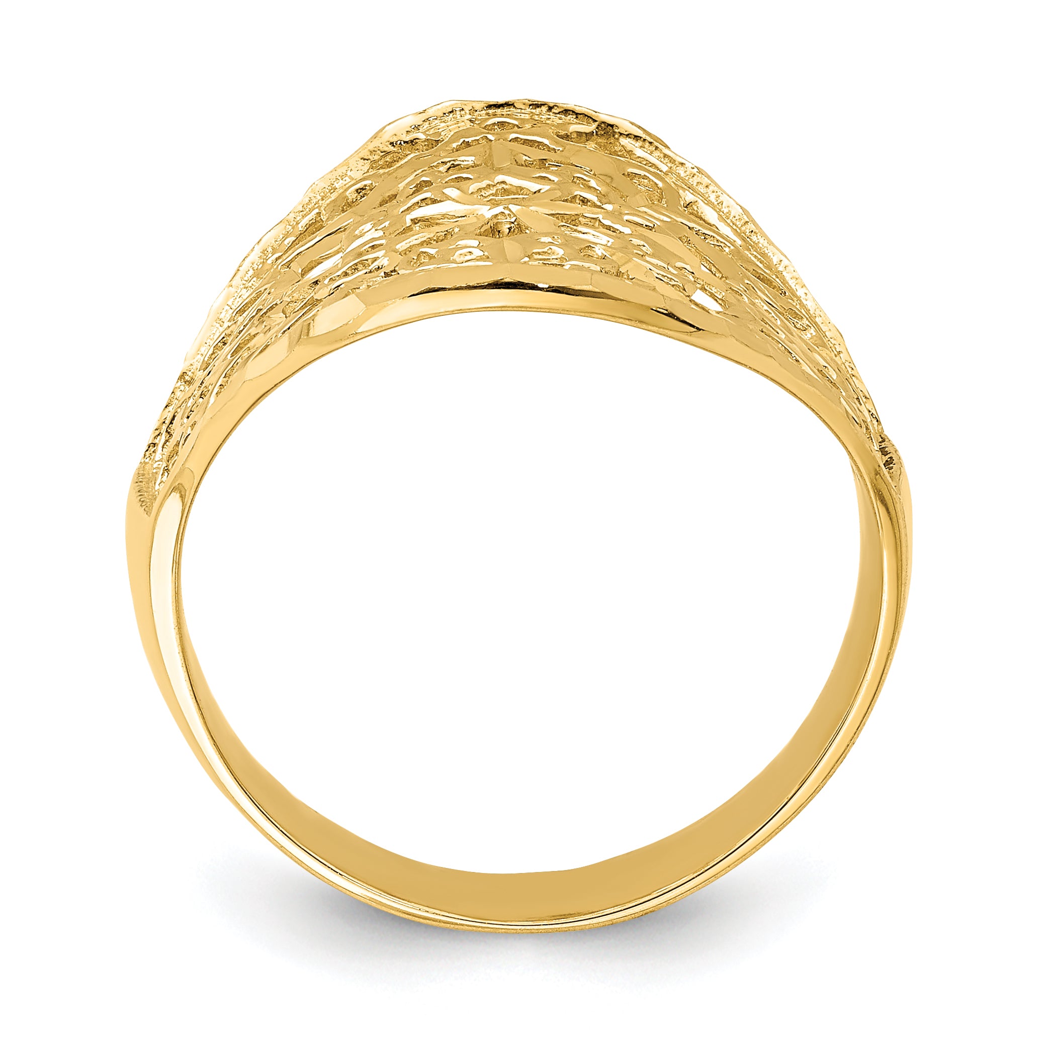 14K Polished Filigree Ring Secondary image