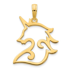 14k Unicorn Pendant