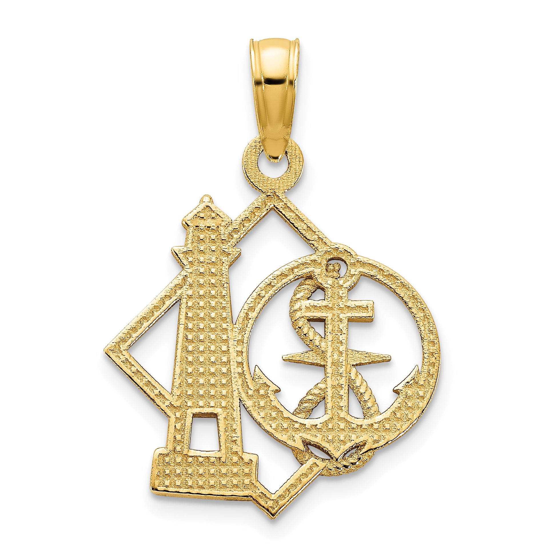14ky Lighthouse and Anchor Charm