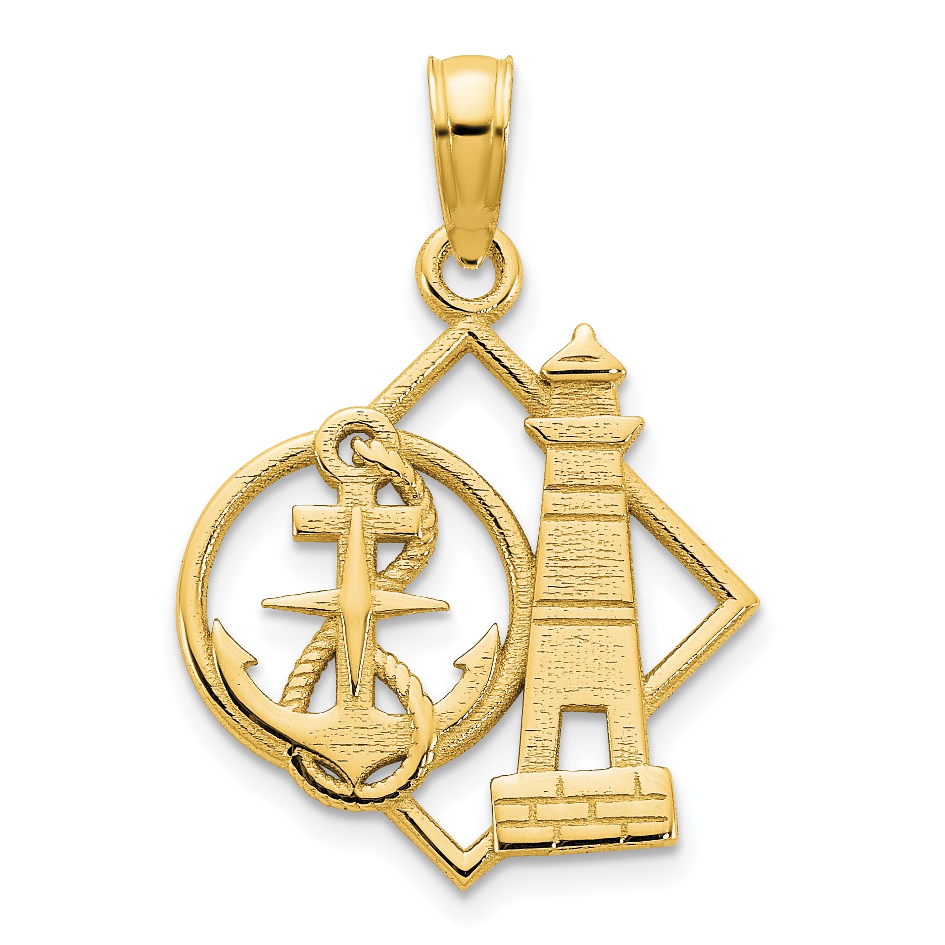 14ky Lighthouse and Anchor Charm