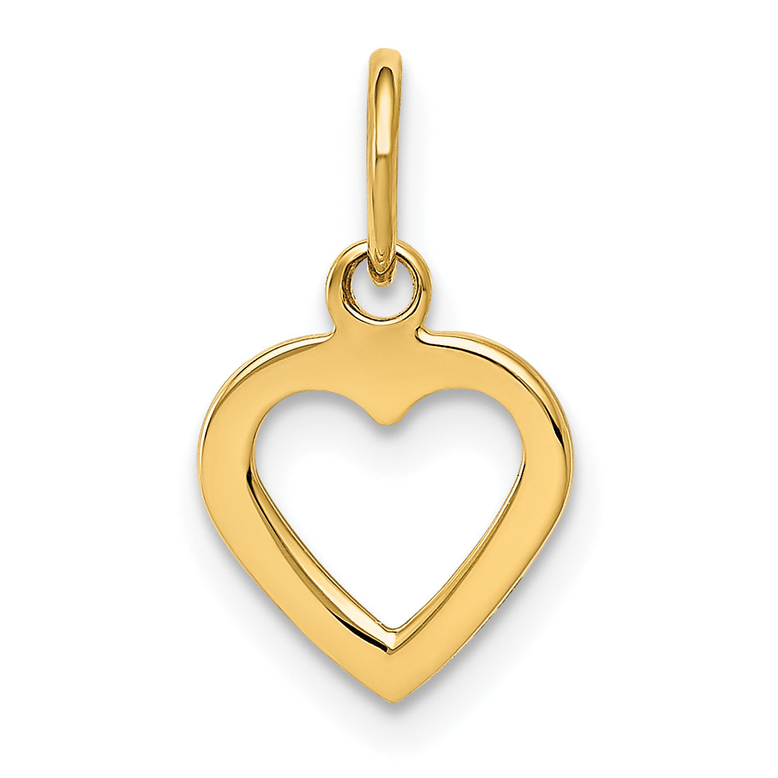 14K Polished Cut-out Heart Pendant Main image