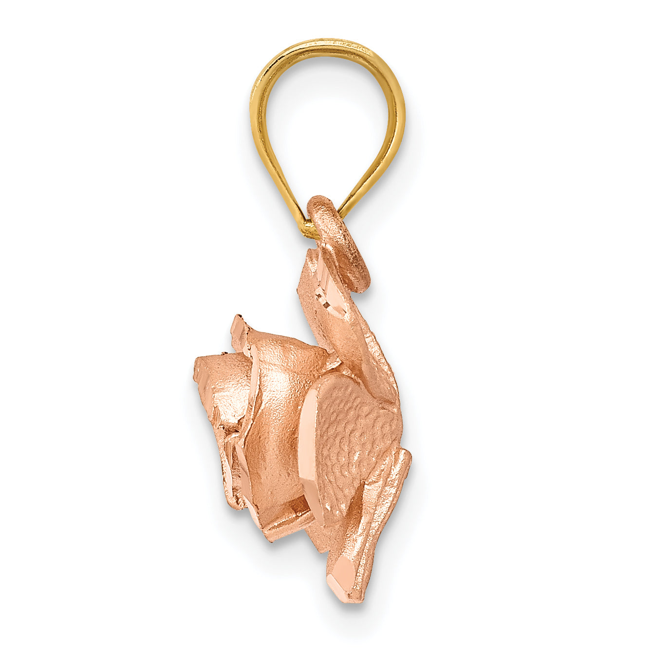 14k Two-tone Rose Charm Secondary image