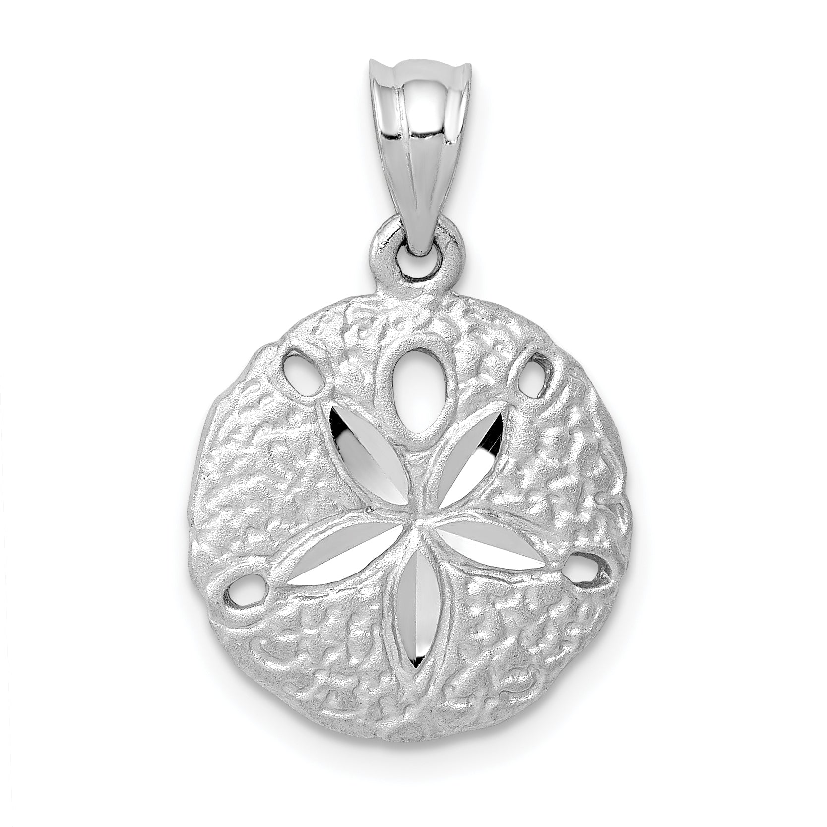 14k White Gold Sanddollar Charm Main image