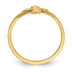 14k Polished Cross Ring