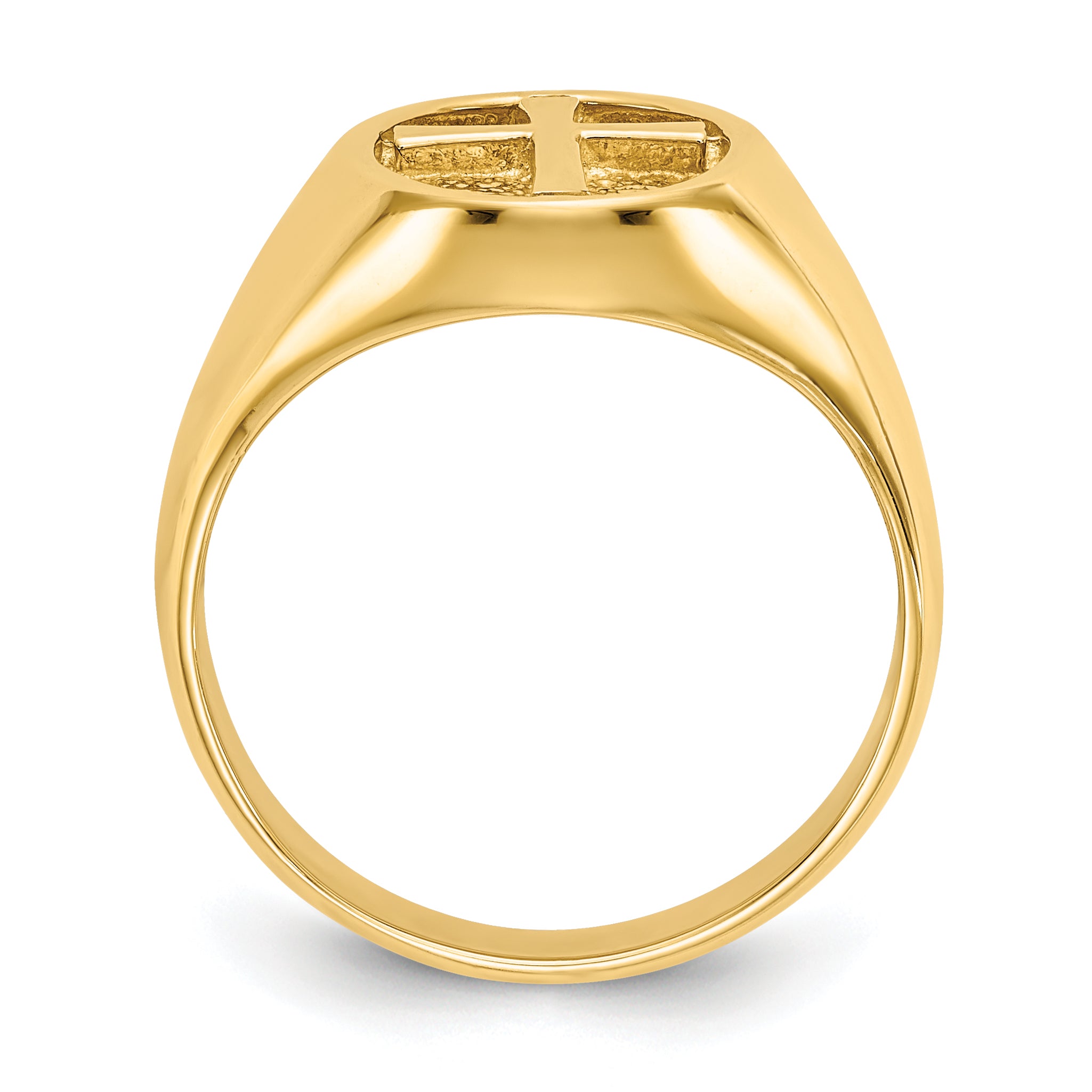 14k Polished Eternal Life Cross Ring Secondary image