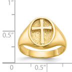 14k Polished Eternal Life Cross Ring