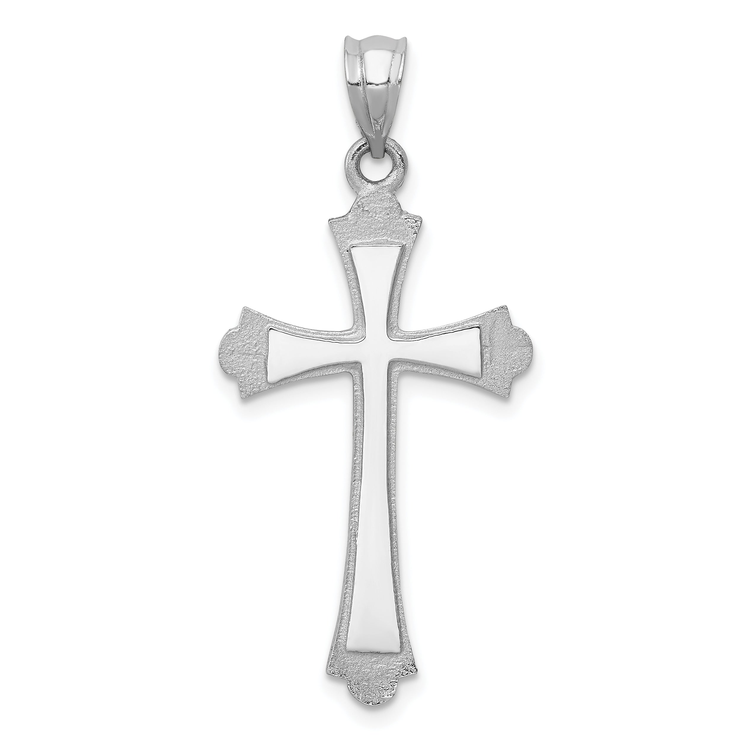 14k White Gold Cross Pendant Main image