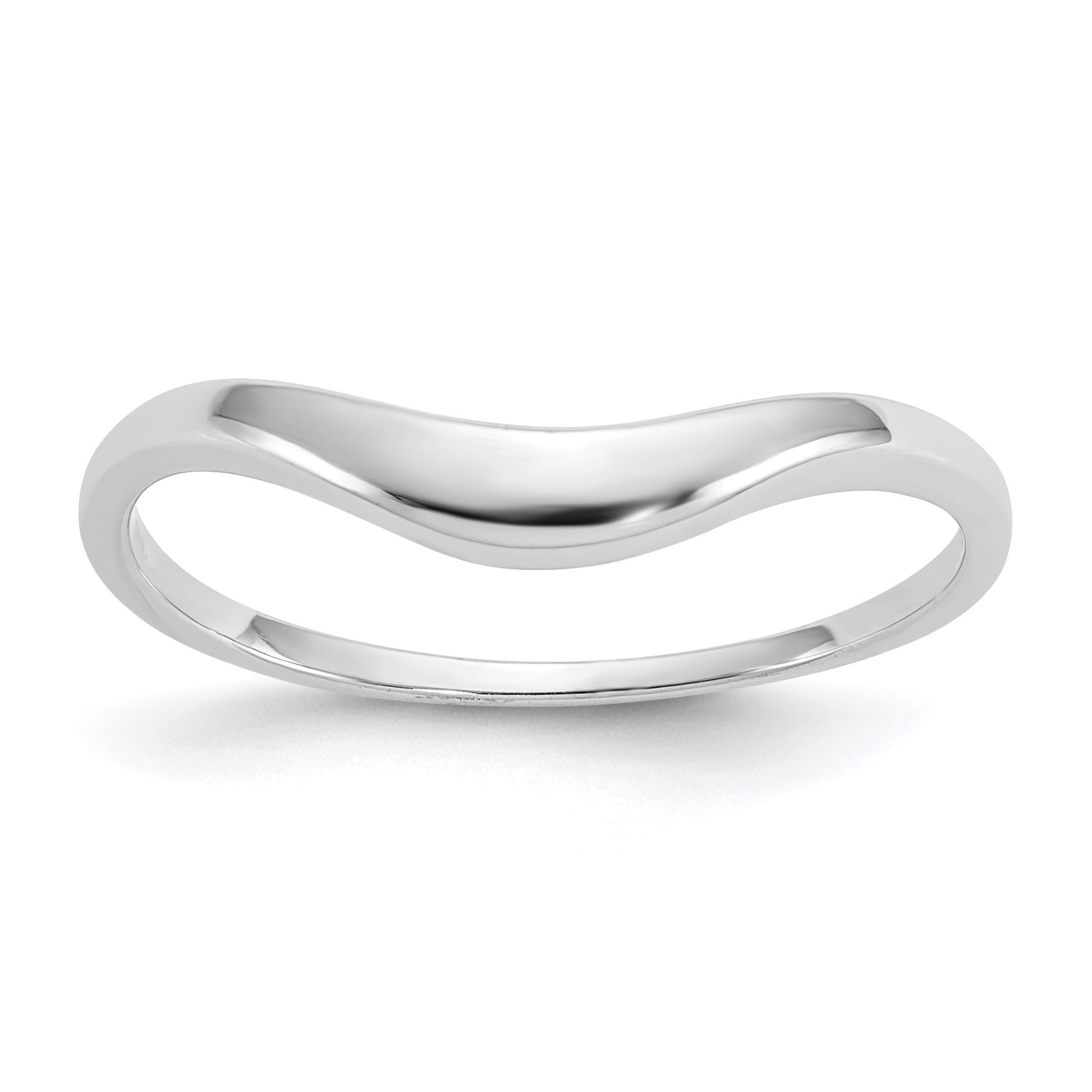 14k White Gold Swirl Ring Main image