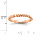 14k Rose Gold Polished Twisted Band