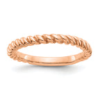 14k Rose Gold Polished Twisted Band