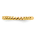 14k Polished Twisted Band
