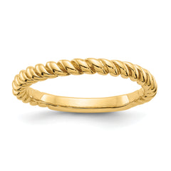 14k Polished Twisted Band