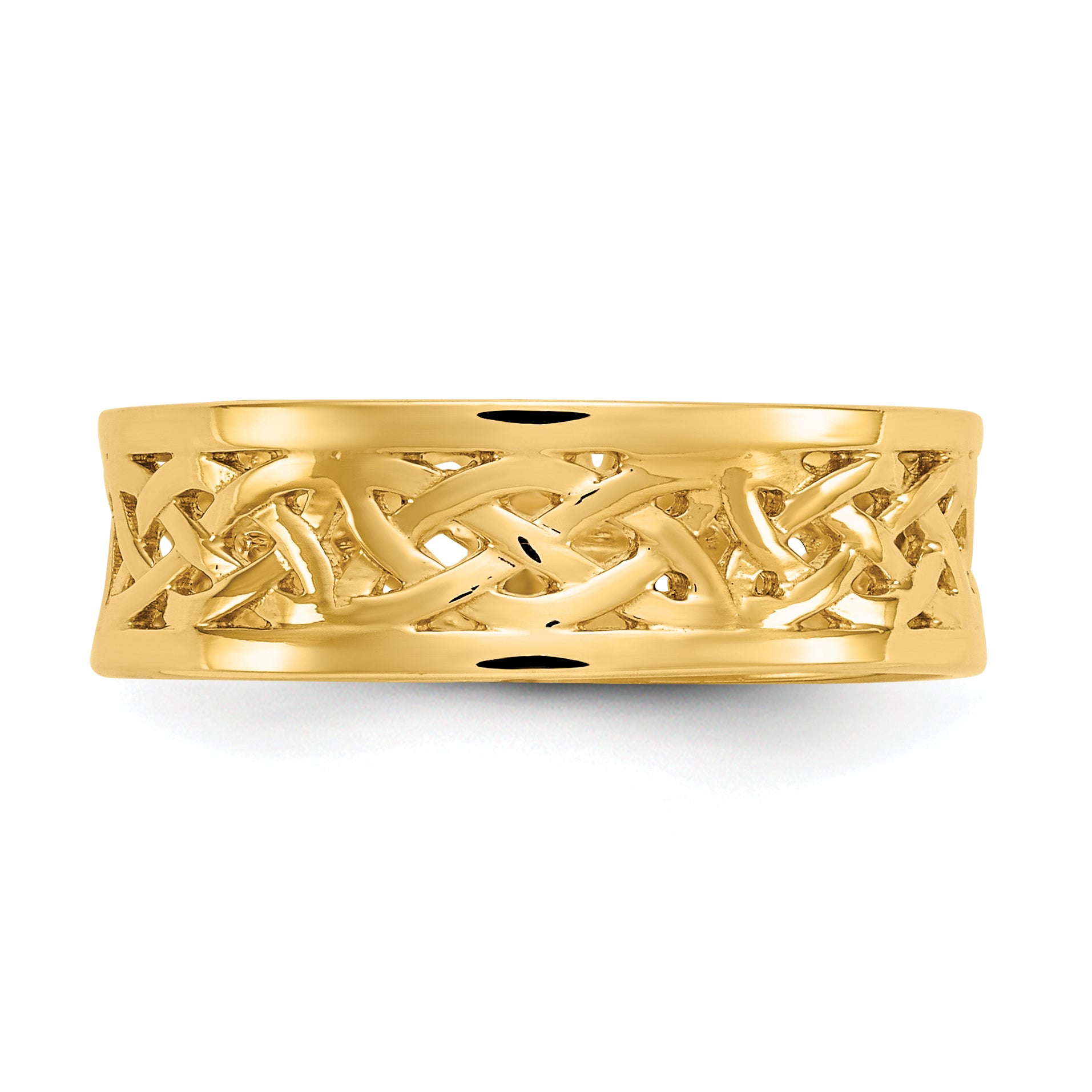 14k Polished Celtic Knot Band