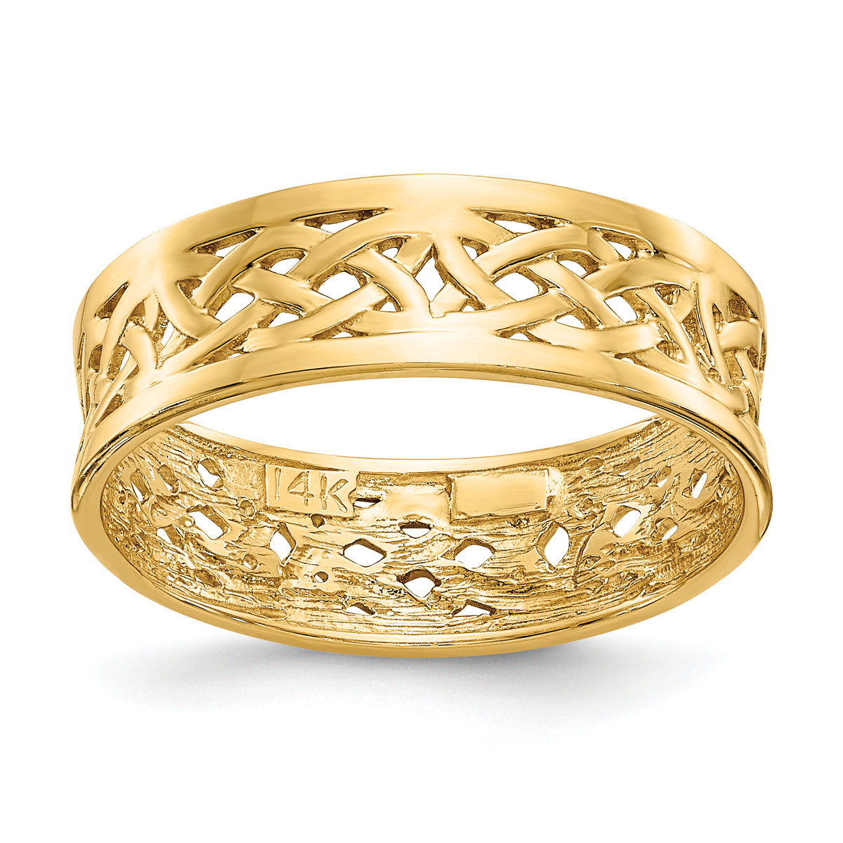 14k Polished Celtic Knot Band