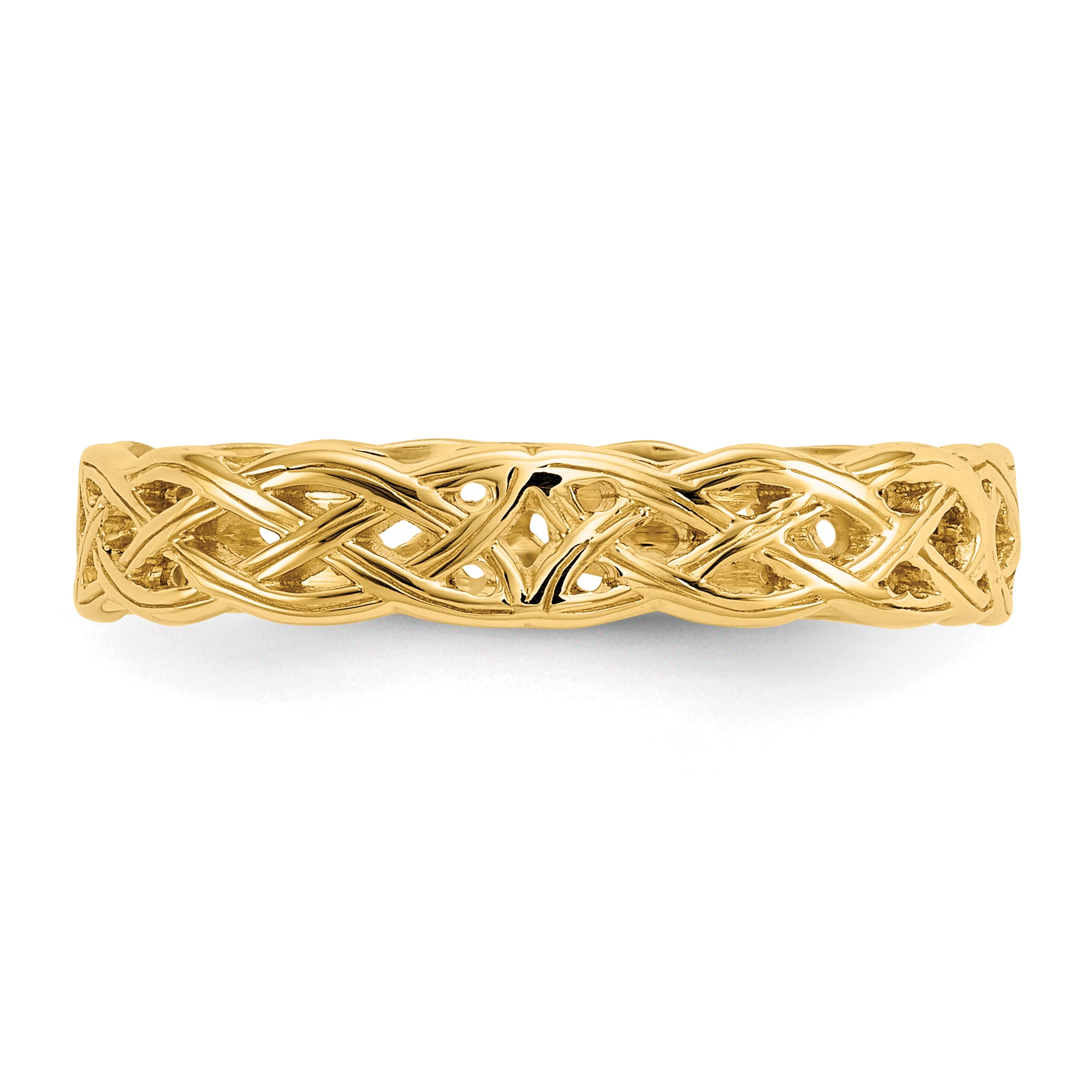 14k Polished Celtic Knot Band