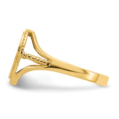14k #1 Mom in Heart Ring - 7