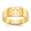 14k Polished Cut-out Cross Ring