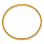 14K Gold Hammered Hinged Bangle Bracelet with Diamond-Cut Finish