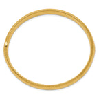 14K Gold Hinged Bangle Bracelet with Hammered Diamond-Cut Finish